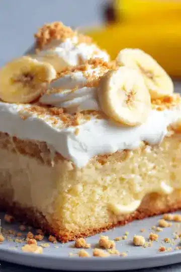 Banana Pudding Poke Cake