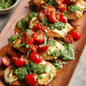 Pesto Chicken Bruschetta