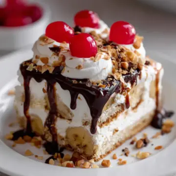 No-Bake Banana Split Cake