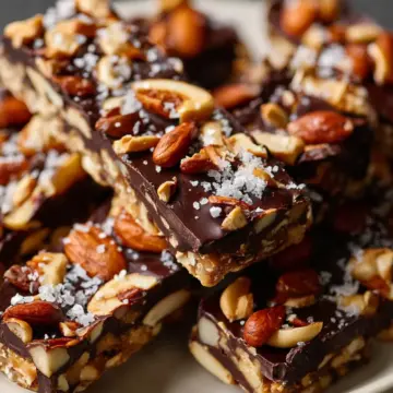 Dark Chocolate and Sea Salt Nut Bars