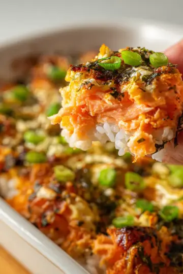 Salmon Sushi Bake
