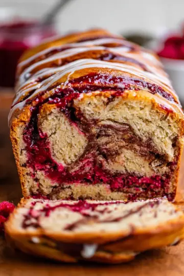 Raspberry Swirl Babka Bread