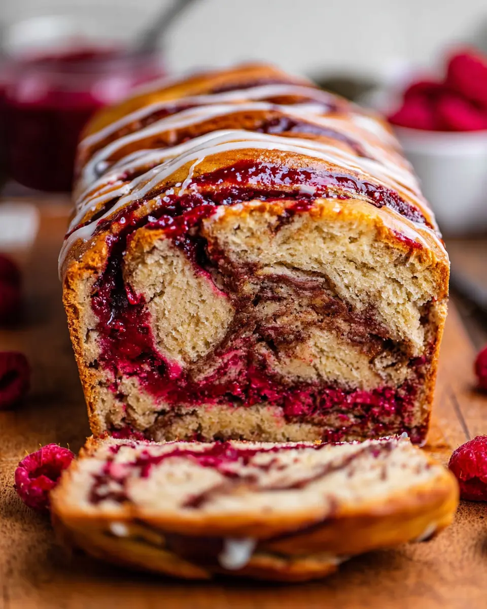Raspberry Swirl Babka Bread
