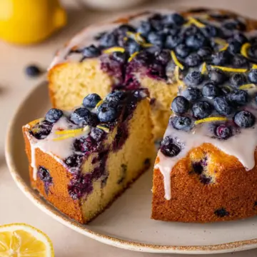 Easy Vegan Lemon Blueberry Cake