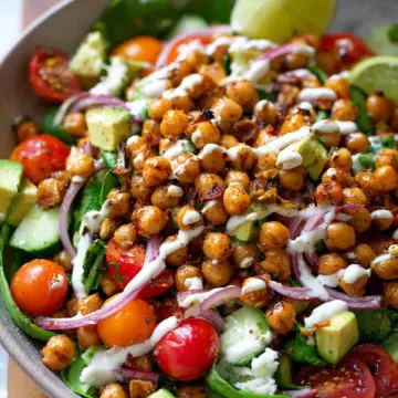 Crispy Chili Lime Chickpea Salad