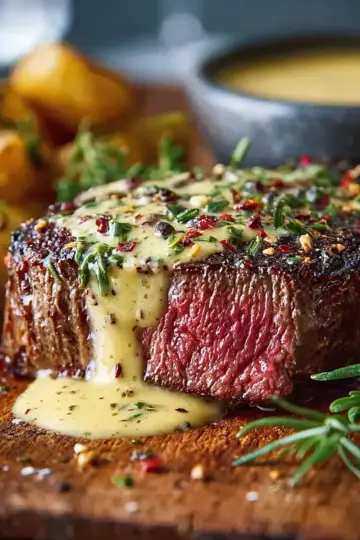 Rinderfilet mit Knoblauch Dijon Sahnesauce