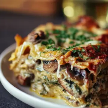 Mushroom Spinach Lasagna