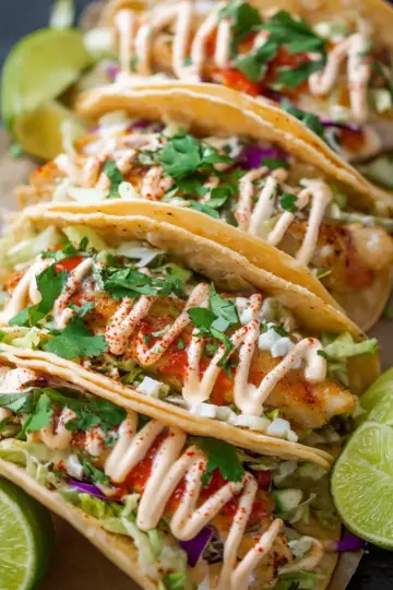 Fish Tacos Recipe with Best Fish Taco Sauce