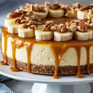 Banana Caramel Nut Cheesecake