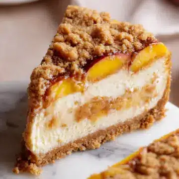 Peach Crumble Cheesecake