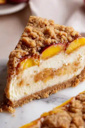 Peach Crumble Cheesecake